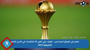 مصر في المركز السادس.. تعرف على أغلى 10 منتخبات في كأس الأمم الإفريقية 2025